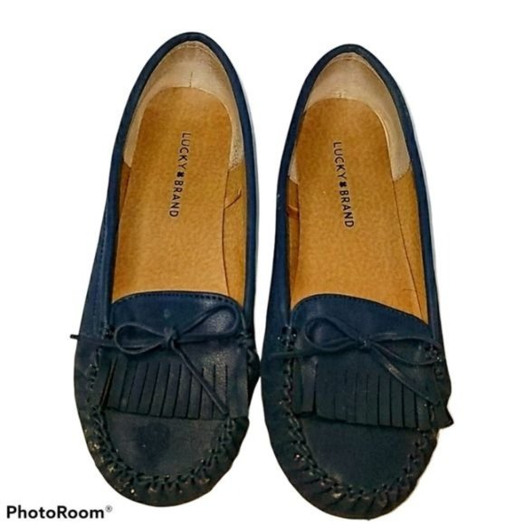 Lucky Brand Shoes Flats Driving Loafers Navy WOMEN'S Size 9M WOMAN'S - Picture 1 of 9